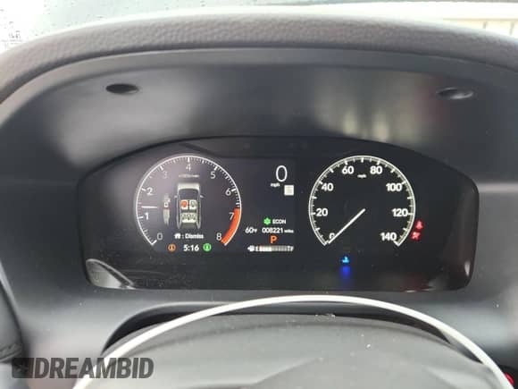 2025 Honda HR-V LX with VIN 3CZRZ1H34SM728724, listed as a Copart auction lot 85321265 with 8,221 mi miles and Salvage title. Bid and sale history available at DreamBid. Image 9.