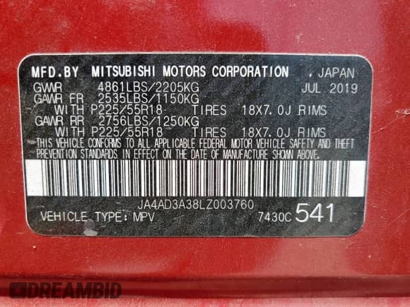 2020 Mitsubishi Outlander SE с VIN JA4AD3A38LZ003760, выставлен на аукционе Copart как лот 70720585 с пробегом 136 244 миль миль и Списание • Salvage title. История ставок и продаж доступна на DreamBid. Изображение 13.