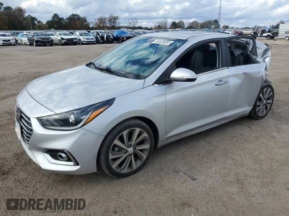 2021 Hyundai Accent Limited with VIN 3KPC34A64ME145005, listed as a Copart auction lot 85320034 with 43,701 mi miles and Salvage title. Bid and sale history available at DreamBid. Image 1.