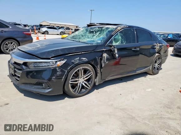 2021 Honda Accord Touring с VIN 1HGCV2F94MA030099, выставлен на аукционе Copart как лот 80326655 с пробегом Не указан миль и Списание • Salvage title. История ставок и продаж доступна на DreamBid. Изображение 1.