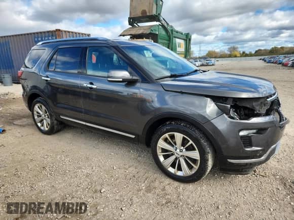 2019 Ford Explorer Limited z VIN 1FM5K8F84KGB48797, wystawiony jako Copart lot #87472385 z przebiegiem 115 003 mil mil oraz Szkoda całkowita • Salvage title. Historia ofert i sprzedaży dostępna na DreamBid. Obrazek 4.