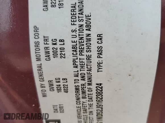 2001 Chevrolet Malibu с VIN 1G1ND52J916238224, выставлен на аукционе Copart как лот 70820844 с пробегом 133 217 миль миль и Списание • Salvage title. История ставок и продаж доступна на DreamBid. Изображение 14.