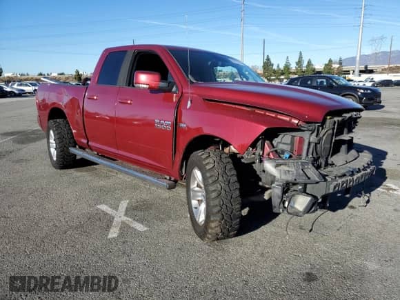 2014 Ram 1500 Sport with VIN 1C6RR6HT6ES114599, listed as a Copart auction lot 88057715 with Not provided miles and Salvage title. Bid and sale history available at DreamBid. Image 4.