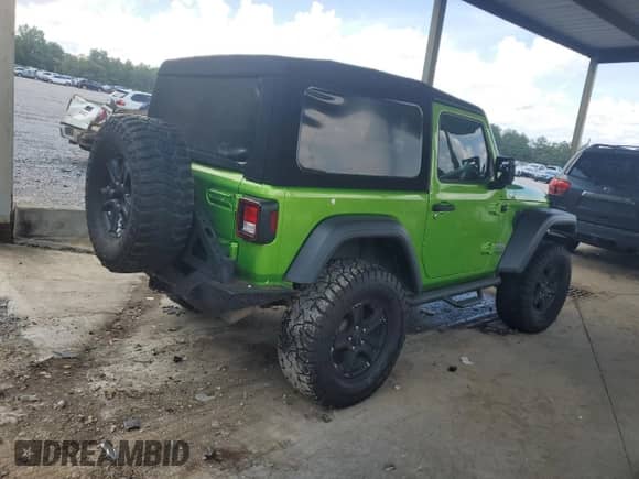 2018 Jeep Wrangler Sport with VIN 1C4GJXAG4JW316712, listed as a Copart auction lot 62000835 with 80,027 mi miles and Salvage title. Bid and sale history available at DreamBid. Image 3.