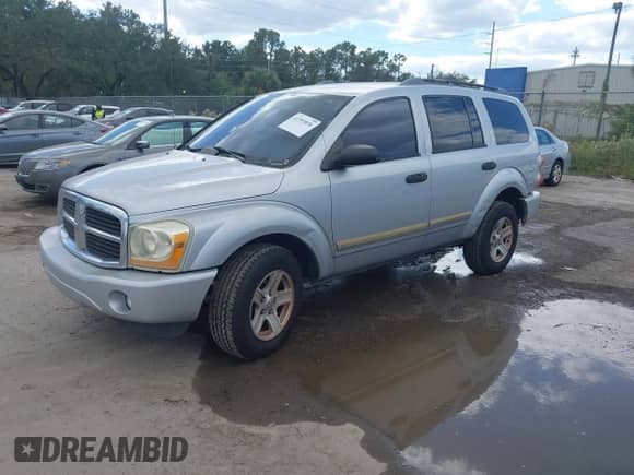 2005 Dodge Durango SLT with VIN 1D4HD48NX5F614902, listed as a IAAI auction lot 43393036 with 220,884 mi miles and . Bid and sale history available at DreamBid. Image 2.
