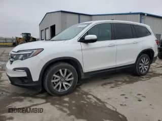 2020 Honda Pilot EX z VIN 5FNYF5H34LB017614, wystawiony jako Copart lot #44446935 z przebiegiem 19 032 mil mil oraz Szkoda całkowita • Salvage title. Historia ofert i sprzedaży dostępna na DreamBid. Obrazek 1.