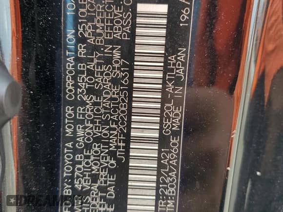 2011 Lexus IS 250 C z VIN JTHFF2C20B2516317, wystawiony jako Copart lot #82007455 z przebiegiem 138 172 mil mil oraz Szkoda całkowita • Salvage title. Historia ofert i sprzedaży dostępna na DreamBid. Obrazek 13.