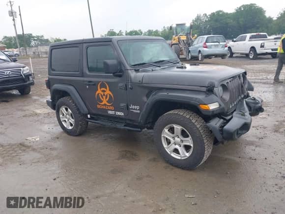 2020 Jeep Wrangler Sport S with VIN 1C4GJXAG6LW215027, listed as a IAAI auction lot 42417375 with 280,497 mi miles and . Bid and sale history available at DreamBid. Image 1.