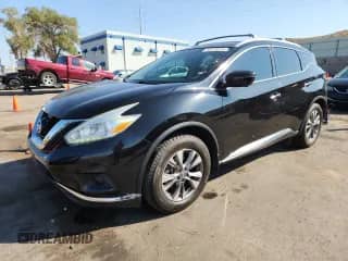 2016 Nissan Murano S с VIN 5N1AZ2MG1GN144596, выставлен на аукционе Copart как лот 85510225 с пробегом 53 236 миль миль и Списание • Salvage title. История ставок и продаж доступна на DreamBid. Изображение 1.