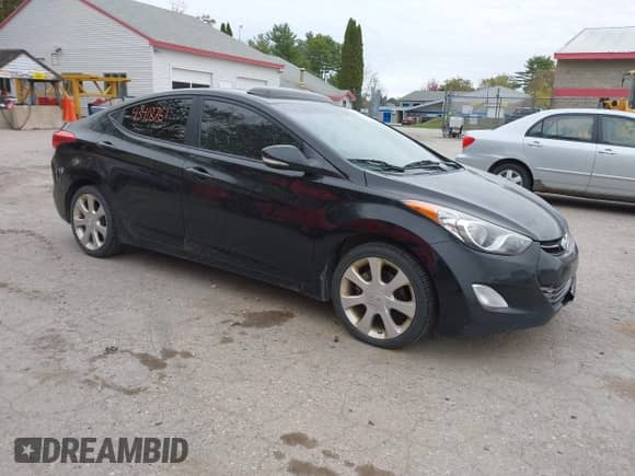 2012 Hyundai Elantra Limited with VIN KMHDH4AE8CU352358, listed as a IAAI auction lot 43418761 with 143,018 mi miles and . Bid and sale history available at DreamBid. Image 1.