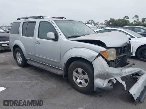 2007 Nissan Pathfinder S with VIN 5N1AR18U47C608602, listed as a IAAI auction lot 42489297 with 143,477 mi miles and . Bid and sale history available at DreamBid. Image 1.