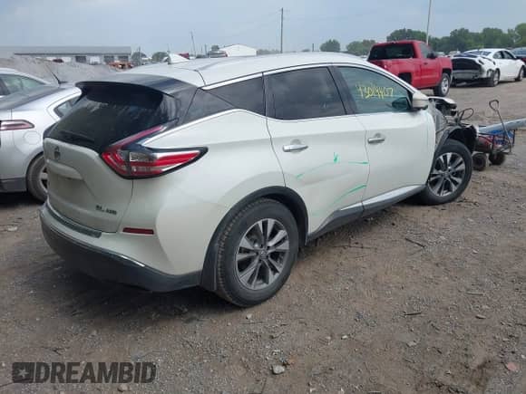 2017 Nissan Murano SL z VIN 5N1AZ2MH0HN153624, wystawiony jako IAAI lot #43014407 z przebiegiem 147 600 mil mil oraz . Historia ofert i sprzedaży dostępna na DreamBid. Obrazek 4.