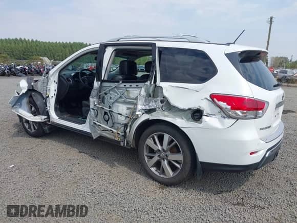 2014 Nissan Pathfinder SV with VIN 5N1AR2MM3EC626663, listed as a IAAI auction lot 43078228 with Not provided miles and . Bid and sale history available at DreamBid. Image 3.