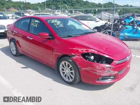 2014 Dodge Dart Limited with VIN 1C3CDFCB1ED901870, listed as a IAAI auction lot 42574572 with 113,591 mi miles and . Bid and sale history available at DreamBid. Image 1.