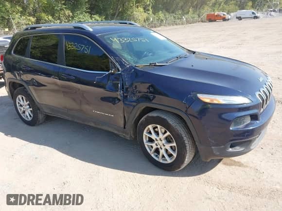 2014 Jeep Cherokee Latitude with VIN 1C4PJMCS0EW197448, listed as a IAAI auction lot 43325751 with 223,473 mi miles and . Bid and sale history available at DreamBid. Image 1.