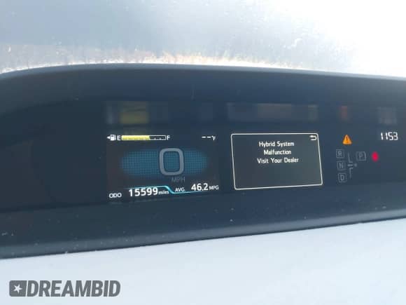 2022 Toyota Prius L Eco with VIN JTDKAMFU4N3175879, listed as a IAAI auction lot 43407344 with 15,599 mi miles and . Bid and sale history available at DreamBid. Image 7.