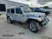 2021 Jeep Wrangler Unlimited Sahara High Altitude with VIN 1C4HJXEN3MW563852, listed as a Copart auction lot 65043775 with 42,626 mi miles and Salvage title. Bid and sale history available at DreamBid. Image 4.