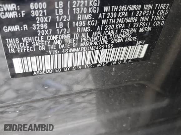 2021 Subaru Ascent Touring с VIN 4S4WMARD1M3429156, выставлен на аукционе Copart как лот 80618585 с пробегом 159 954 миль миль и Списание • Salvage title. История ставок и продаж доступна на DreamBid. Изображение 13.