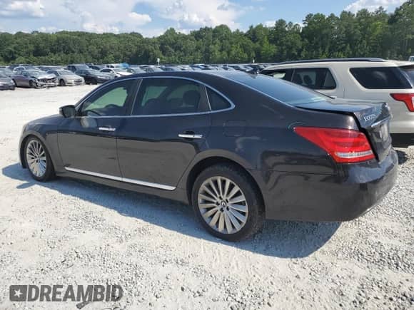 2015 Hyundai Equus Signature with VIN KMHGH4JH5FU093341, listed as a Copart auction lot 66696265 with 108,472 mi miles and Salvage title. Bid and sale history available at DreamBid. Image 2.