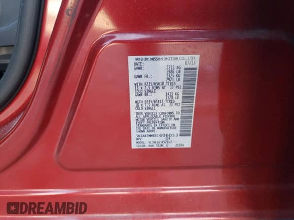 2014 Nissan Pathfinder SV с VIN 5N1AR2MM8EC606053, выставлен на аукционе Copart как лот 89574715 с пробегом 220 747 миль миль и На запчасти • Non repairable. История ставок и продаж доступна на DreamBid. Изображение 13.