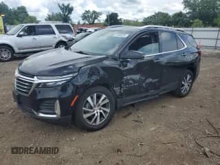 2024 Chevrolet Equinox Premier with VIN 3GNAXXEG5RL211166, listed as a Copart auction lot 61584325 with 24,289 mi miles and Salvage title. Bid and sale history available at DreamBid. Image 1.