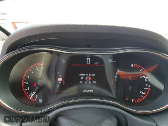 2019 Dodge Durango GT Plus with VIN 1C4RDJDG7KC606339, listed as a Copart auction lot 58990705 with 90,000 mi miles and Salvage title. Bid and sale history available at DreamBid. Image 9.