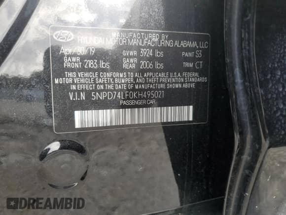 2019 Hyundai Elantra SE z VIN 5NPD74LF0KH495021, wystawiony jako Copart lot #82266305 z przebiegiem 62 378 mil mil oraz Szkoda całkowita • Salvage title. Historia ofert i sprzedaży dostępna na DreamBid. Obrazek 12.