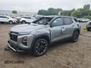 2025 Chevrolet Equinox FWD RS с VIN 3GNAXLEG2SL112772, выставлен на аукционе Copart как лот 68316585 с пробегом 10 818 миль миль и Списание • Salvage title. История ставок и продаж доступна на DreamBid. Изображение 1.