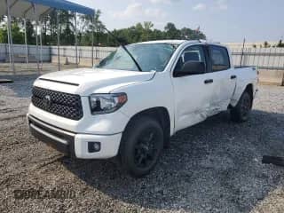 2021 Toyota Tundra SR5 with VIN 5TFEY5F1XMX292135, listed as a Copart auction lot 58990795 with 51,528 mi miles and Salvage title. Bid and sale history available at DreamBid. Image 1.