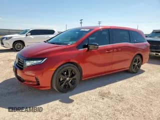 2023 Honda Odyssey Sport z VIN 5FNRL6H77PB052921, wystawiony jako Copart lot #61090775 z przebiegiem 60 493 mil mil oraz Czysty tytuł • Clean title. Historia ofert i sprzedaży dostępna na DreamBid. Obrazek 1.
