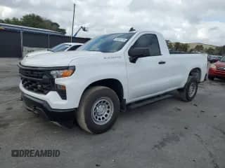 2024 Chevrolet Silverado 1500 Work Truck с VIN 3GCNDAED1RG125562, выставлен на аукционе Copart как лот 54824745 с пробегом 5 503 миль миль и Списание • Salvage title. История ставок и продаж доступна на DreamBid. Изображение 1.