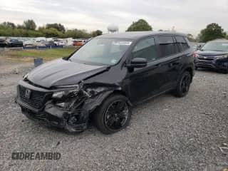 2021 Honda Passport Sport with VIN 5FNYF8H29MB010023, listed as a Copart auction lot 84453935 with 57,048 mi miles and Salvage title. Bid and sale history available at DreamBid. Image 1.