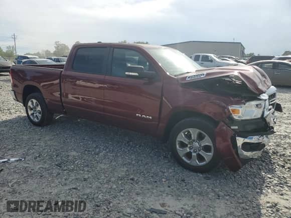 2022 Ram 1500 Big Horn with VIN 1C6RREMT4NN464263, listed as a Copart auction lot 61414375 with 10,704 mi miles and Salvage title. Bid and sale history available at DreamBid. Image 4.