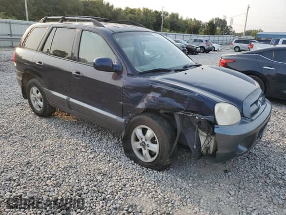 2005 Hyundai Santa Fe GLS with VIN KM8SC13D85U979024, listed as a Copart auction lot 71697445 with 95,726 mi miles and Salvage title. Bid and sale history available at DreamBid. Image 4.