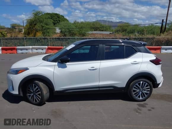 2024 Nissan Kicks SR with VIN 3N1CP5DV6RL535820, listed as a IAAI auction lot 43188034 with 6,519 mi miles and . Bid and sale history available at DreamBid. Image 14.