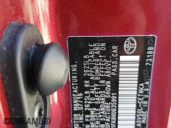 2017 Toyota Camry XSE с VIN 4T1BF1FK8HU635991, выставлен на аукционе Copart как лот 86669295 с пробегом 137 998 миль миль и Списание • Salvage title. История ставок и продаж доступна на DreamBid. Изображение 12.