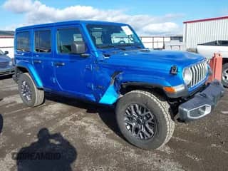 2025 Jeep Wrangler Sahara with VIN 1C4PJXENXSW589681, listed as a IAAI auction lot 43580618 with 12,230 mi miles and . Bid and sale history available at DreamBid. Image 1.