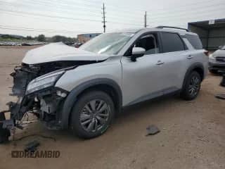 2022 Nissan Pathfinder SV with VIN 5N1DR3BC9NC224093, listed as a Copart auction lot 65174495 with 72,052 mi miles and Salvage title. Bid and sale history available at DreamBid. Image 1.