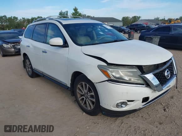 2014 Nissan Pathfinder S z VIN 5N1AR2MM6EC710993, wystawiony jako IAAI lot #43099489 z przebiegiem 197 538 mil mil oraz . Historia ofert i sprzedaży dostępna na DreamBid. Obrazek 1.