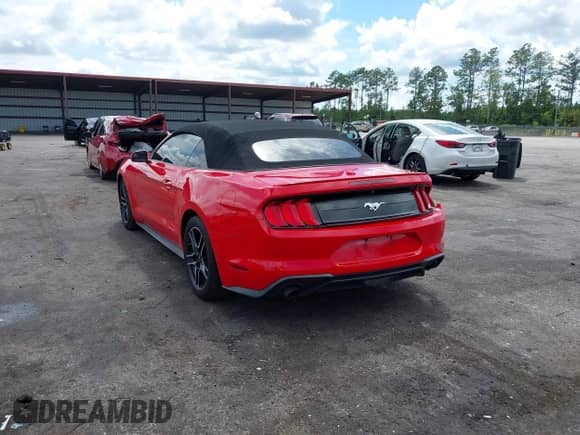2018 Ford Mustang EcoBoost Premium with VIN 1FATP8UH3J5142795, listed as a IAAI auction lot 43218380 with 114,099 mi miles and . Bid and sale history available at DreamBid. Image 3.