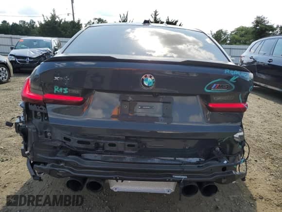 2025 BMW M3 Competition xDrive с VIN WBS33HJ0XSFT90597, выставлен на аукционе Copart как лот 65596505 с пробегом 3 607 миль миль и Списание • Salvage title. История ставок и продаж доступна на DreamBid. Изображение 6.