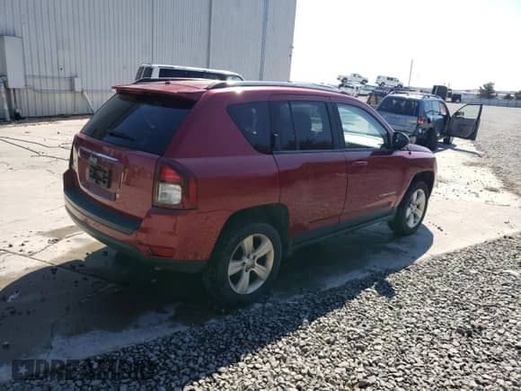 2014 Jeep Compass Sport with VIN 1C4NJDBB8ED567758, listed as a Copart auction lot 67984065 with 123,788 mi miles and Salvage title. Bid and sale history available at DreamBid. Image 3.