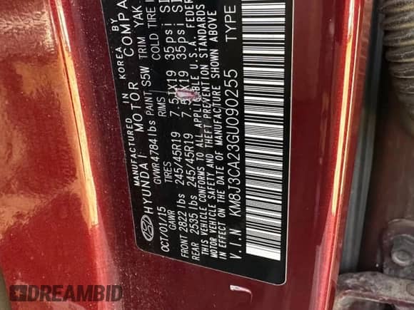 2016 Hyundai Tucson Limited with VIN KM8J3CA23GU090255, listed as a Copart auction lot 85589105 with 116,400 mi miles and Clean title. Bid and sale history available at DreamBid. Image 10.