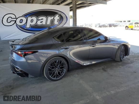 2025 Lexus IS 500 F Sport Performance z VIN JTHAP1D21S5007187, wystawiony jako Copart lot #55784875 z przebiegiem 6 084 mil mil oraz Szkoda całkowita • Salvage title. Historia ofert i sprzedaży dostępna na DreamBid. Obrazek 3.