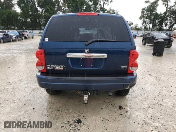 2005 Dodge Durango SLT with VIN 1D4HD48D35F513787, listed as a Copart auction lot 65563335 with 276,897 mi miles and Salvage title. Bid and sale history available at DreamBid. Image 6.
