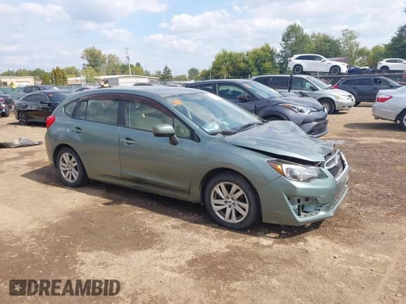 2015 Subaru Impreza Premium with VIN JF1GPAC67FH315717, listed as a IAAI auction lot 43208486 with 214,211 mi miles and . Bid and sale history available at DreamBid. Image 1.