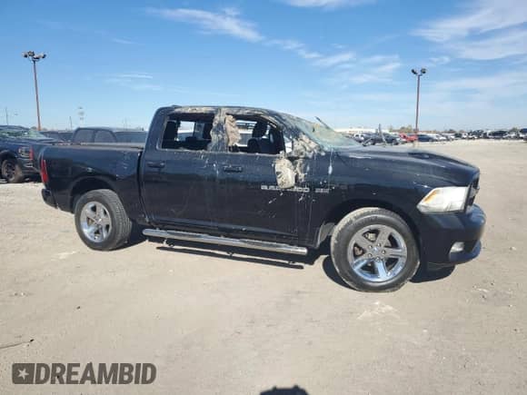 2012 Ram 1500 Sport with VIN 1C6RD7MT0CS262495, listed as a Copart auction lot 76039574 with Not provided miles and Salvage title. Bid and sale history available at DreamBid. Image 4.