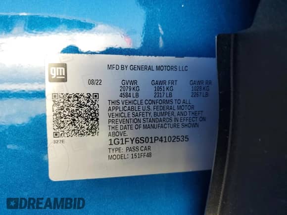 2023 Chevrolet Bolt EUV LT с VIN 1G1FY6S01P4102535, выставлен на аукционе Copart как лот 63678522 с пробегом Не указан миль и . История ставок и продаж доступна на DreamBid. Изображение 10.
