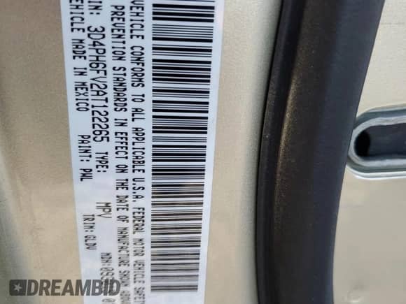 2010 Dodge Journey R/T с VIN 3D4PH6FV2AT122265, выставлен на аукционе Copart как лот 77023154 с пробегом 149 826 миль миль и Списание • Salvage title. История ставок и продаж доступна на DreamBid. Изображение 14.