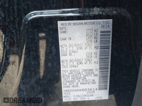 2025 Nissan Frontier Pro-4X с VIN 1N6ED1EK6SN603614, выставлен на аукционе IAAI как лот 42376916 с пробегом 10 453 миль миль и . История ставок и продаж доступна на DreamBid. Изображение 9.